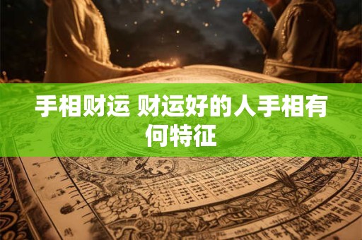 手相财运 财运好的人手相有何特征