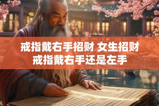 戒指戴右手招财 女生招财戒指戴右手还是左手