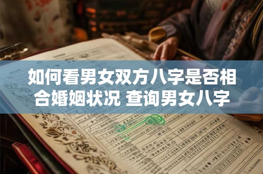 如何看男女双方八字是否相合婚姻状况 查询男女八字合不合