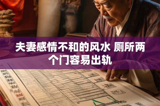 夫妻感情不和的风水 厕所两个门容易出轨