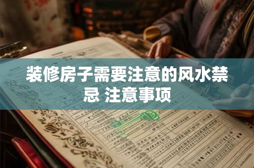 装修房子需要注意的风水禁忌 注意事项