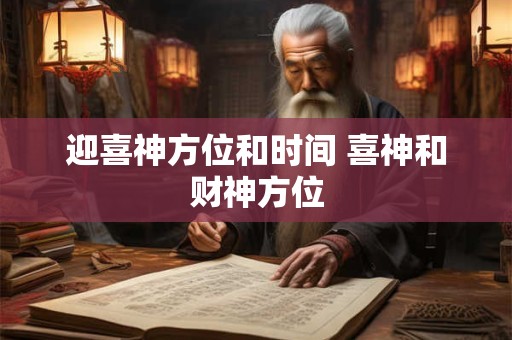 迎喜神方位和时间 喜神和财神方位