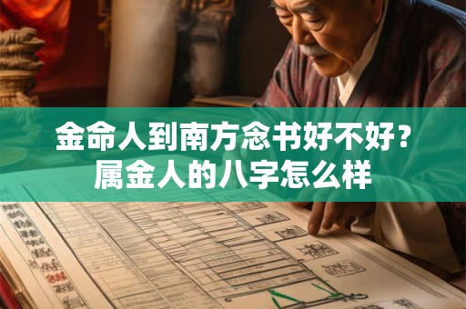 金命人到南方念书好不好？属金人的八字怎么样