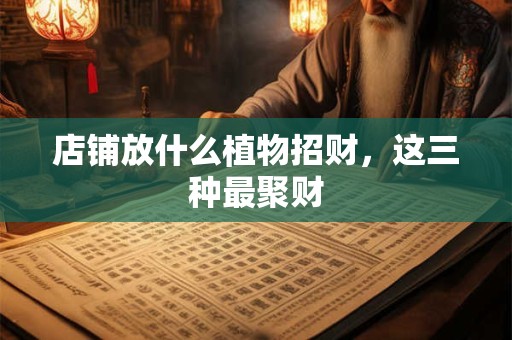店铺放什么植物招财，这三种最聚财