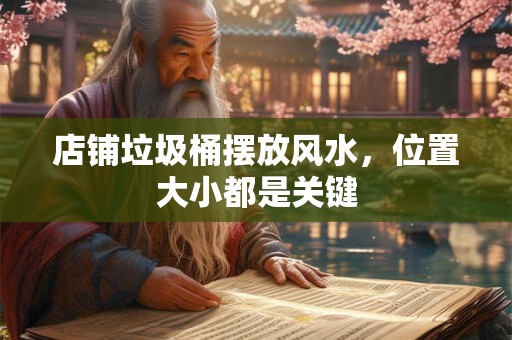 店铺垃圾桶摆放风水，位置大小都是关键