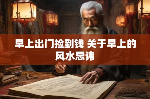 早上出门捡到钱 关于早上的风水忌讳