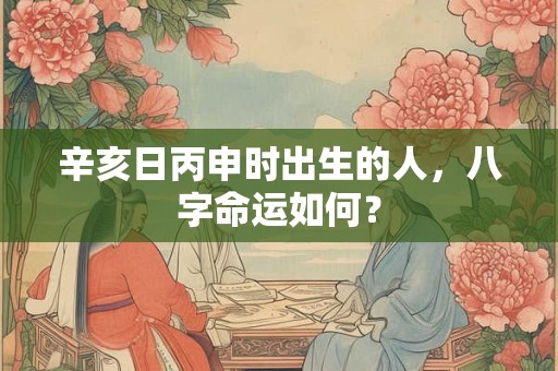 辛亥日丙申时出生的人，八字命运如何？