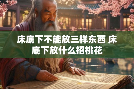 床底下不能放三样东西 床底下放什么招桃花