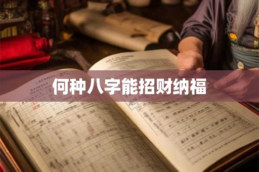 何种八字能招财纳福