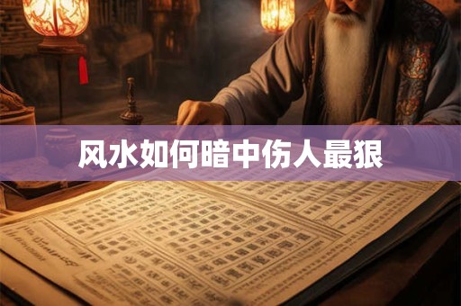 风水如何暗中伤人最狠