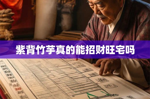 紫背竹芋真的能招财旺宅吗