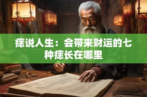 痣说人生：会带来财运的七种痣长在哪里
