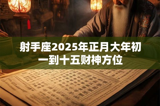 射手座2025年正月大年初一到十五财神方位