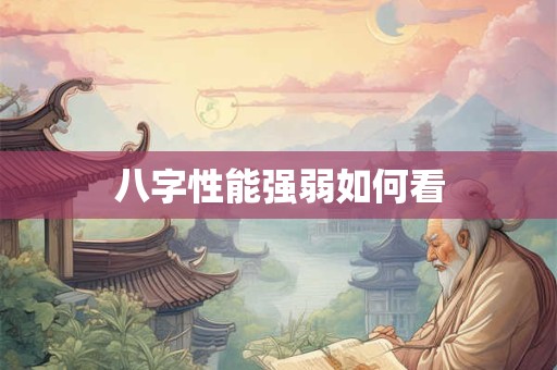 八字性能强弱如何看