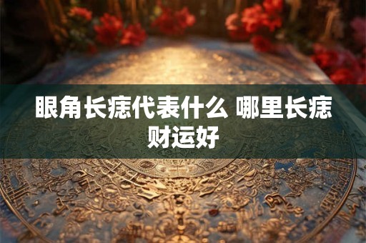 眼角长痣代表什么 哪里长痣财运好