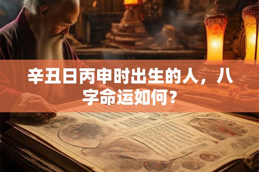 辛丑日丙申时出生的人，八字命运如何？