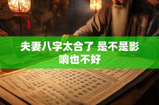 夫妻八字太合了 是不是影响也不好