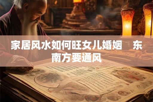 家居风水如何旺女儿婚姻　东南方要通风
