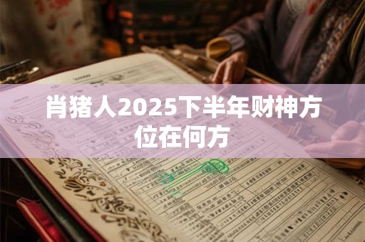 肖猪人2025下半年财神方位在何方
