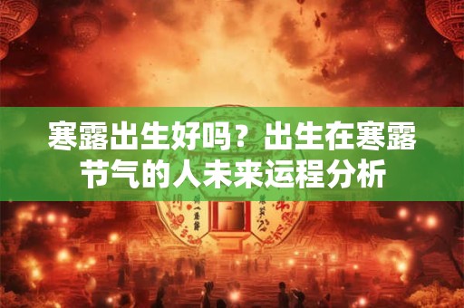 寒露出生好吗？出生在寒露节气的人未来运程分析