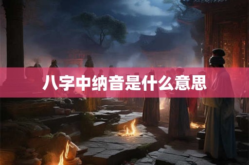 八字中纳音是什么意思