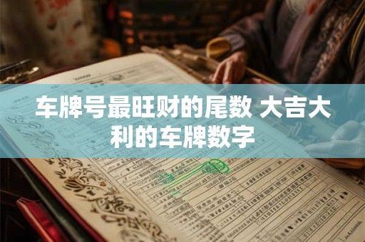 车牌号最旺财的尾数 大吉大利的车牌数字