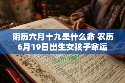 阴历六月十九是什么命 农历6月19日出生女孩子命运
