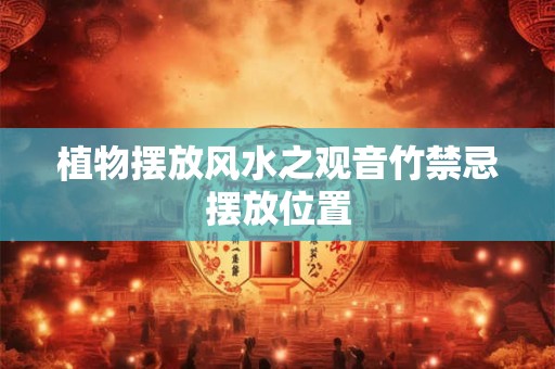 植物摆放风水之观音竹禁忌摆放位置