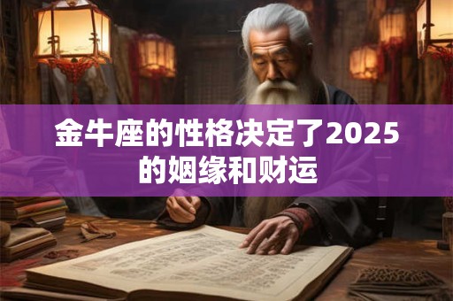金牛座的性格决定了2025的姻缘和财运