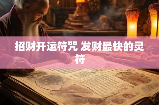 招财开运符咒 发财最快的灵符