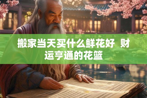 搬家当天买什么鲜花好  财运亨通的花篮