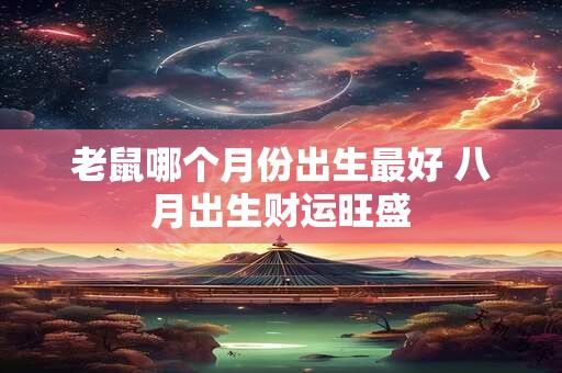 老鼠哪个月份出生最好 八月出生财运旺盛