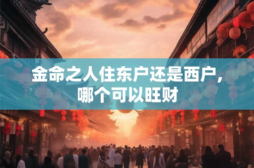 金命之人住东户还是西户,哪个可以旺财