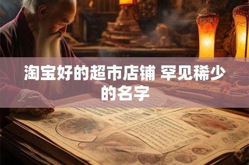 淘宝好的超市店铺 罕见稀少的名字