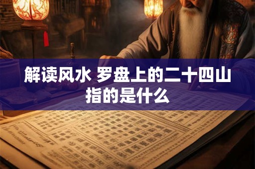 解读风水 罗盘上的二十四山指的是什么