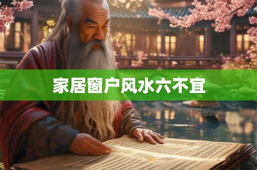 家居窗户风水六不宜