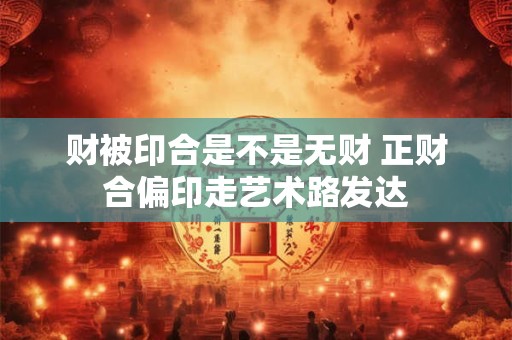 财被印合是不是无财 正财合偏印走艺术路发达