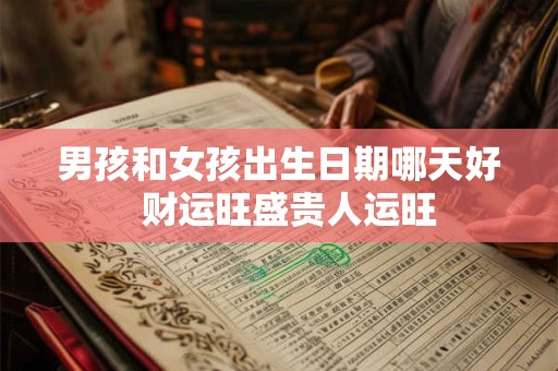 男孩和女孩出生日期哪天好  财运旺盛贵人运旺