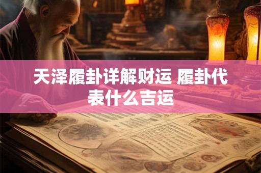 天泽履卦详解财运 履卦代表什么吉运