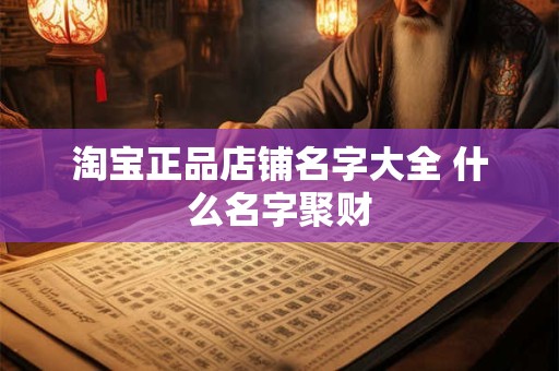 淘宝正品店铺名字大全 什么名字聚财