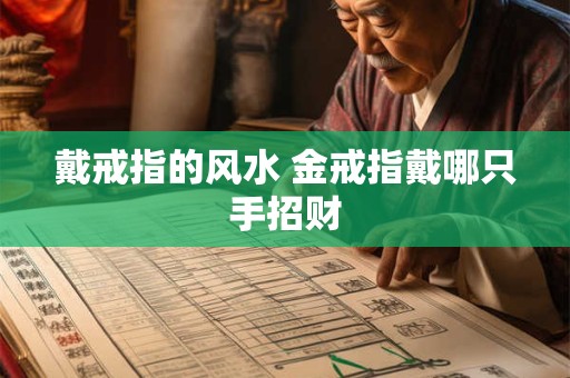 戴戒指的风水 金戒指戴哪只手招财