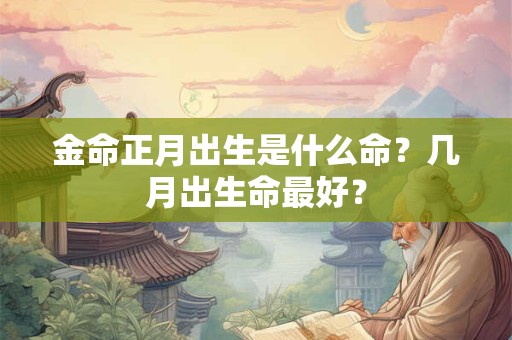 金命正月出生是什么命？几月出生命最好？