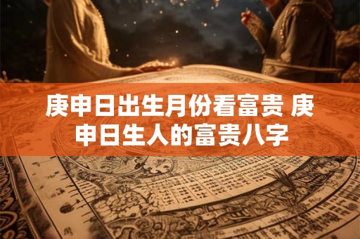 庚申日出生月份看富贵 庚申日生人的富贵八字