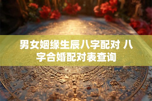 男女姻缘生辰八字配对 八字合婚配对表查询