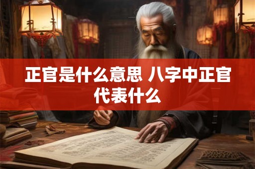 正官是什么意思 八字中正官代表什么