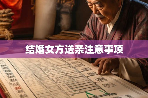 结婚女方送亲注意事项
