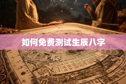 如何免费测试生辰八字