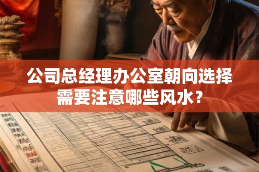 公司总经理办公室朝向选择需要注意哪些风水？