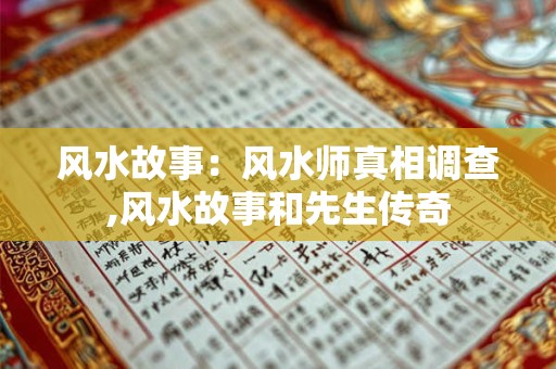 风水故事：风水师真相调查,风水故事和先生传奇