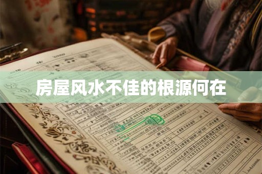 房屋风水不佳的根源何在